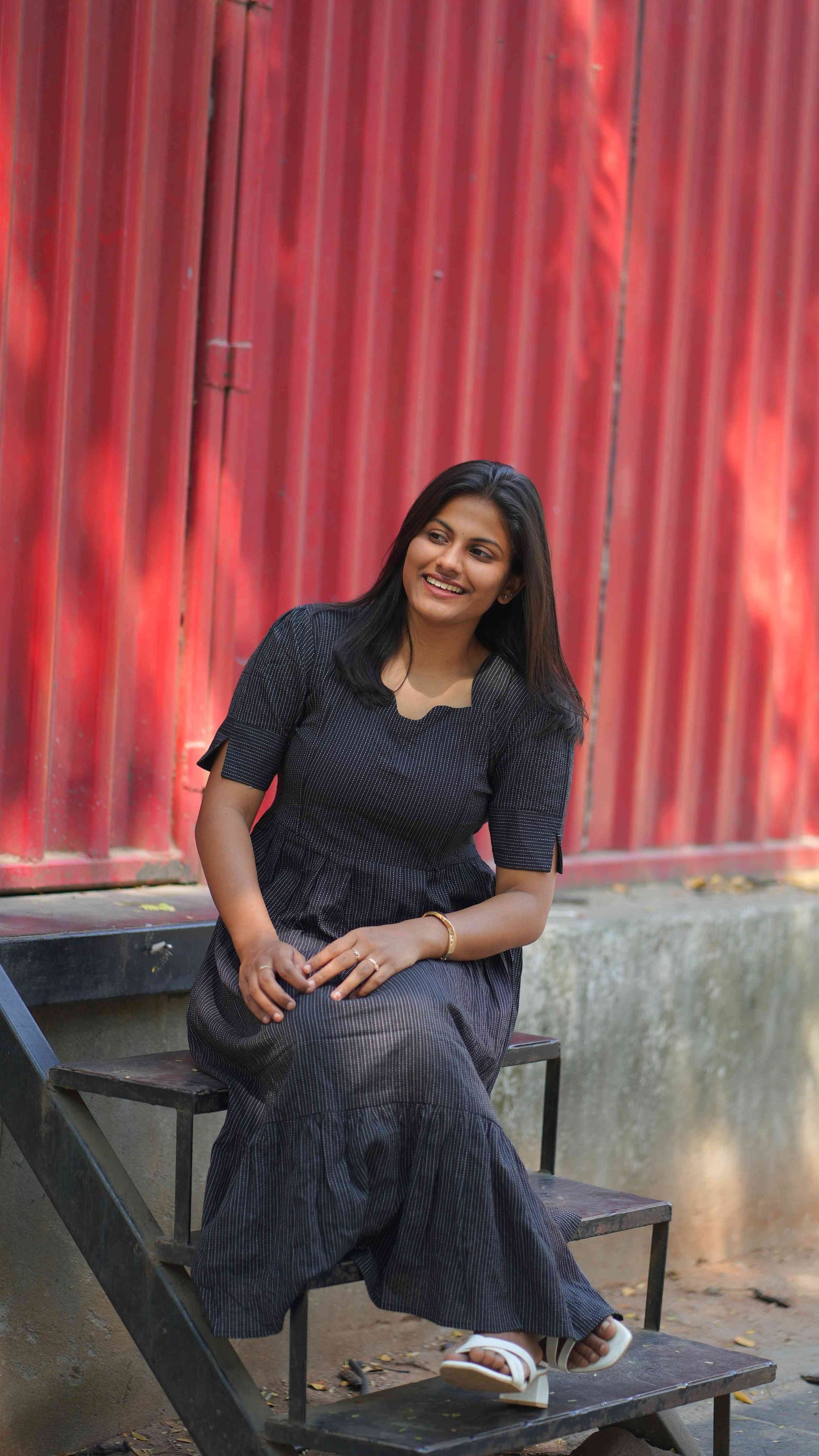 Black white breeze maxi