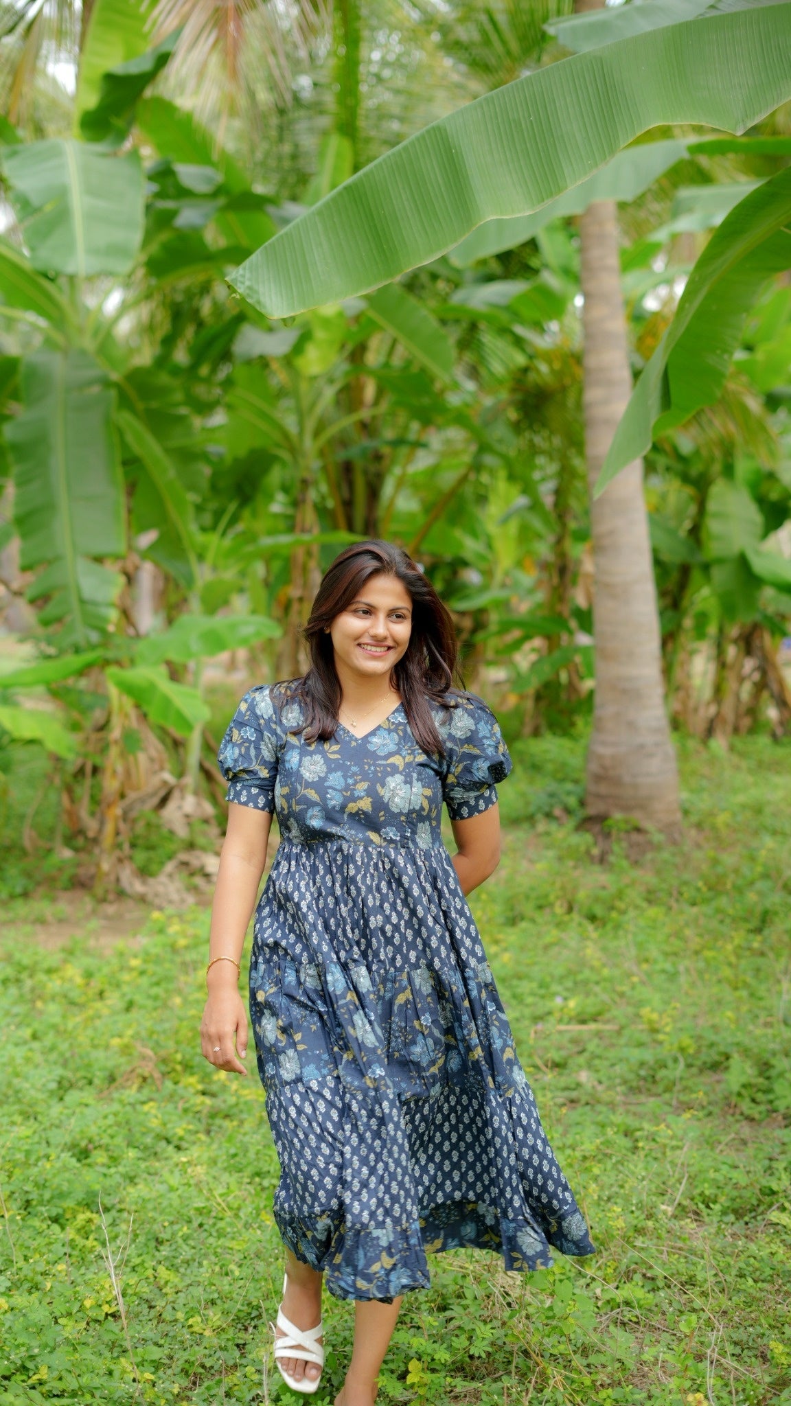 Indigo Garden Feeding / Non Feeding Dress